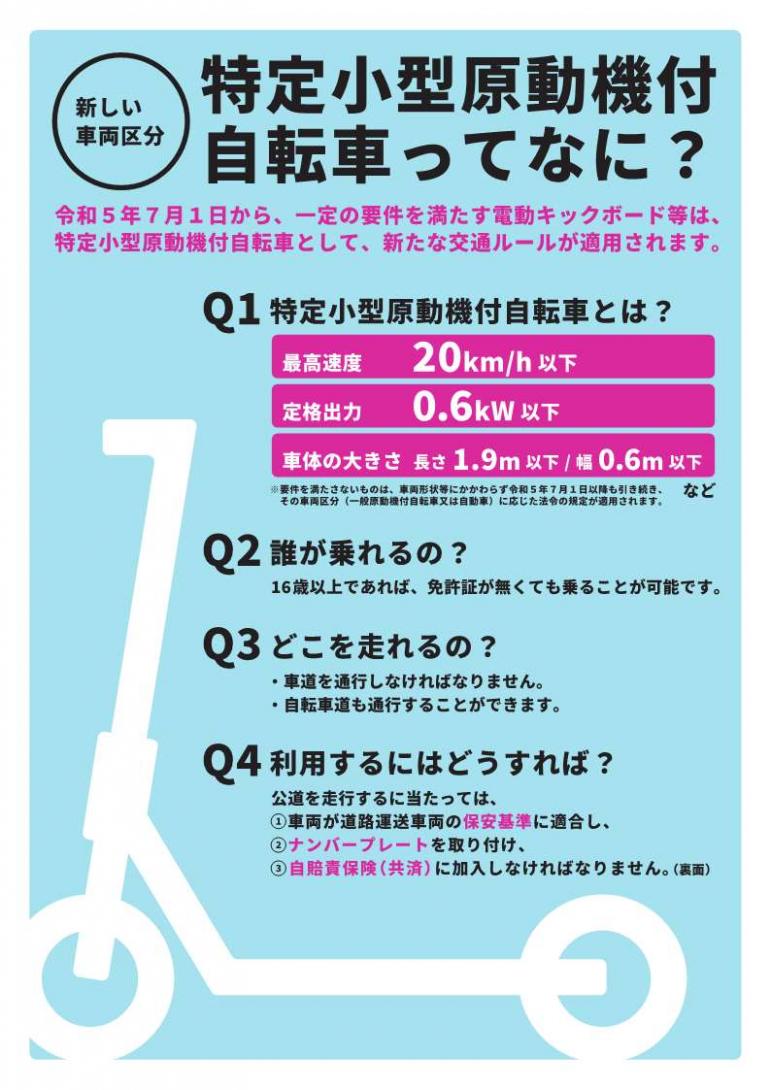 特定小型原動機付自転車ってなに