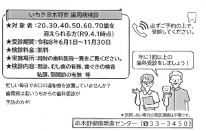 R8歯周病検診受診券