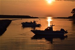 河口の夕景