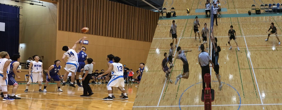バスケットボール競技（少年女子）・車いすバスケットボール競技・バレーボール競技（成年男子）